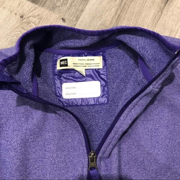 Mec Purple  warm zip up Sweatshirt size 14 - Picture 8 of 8